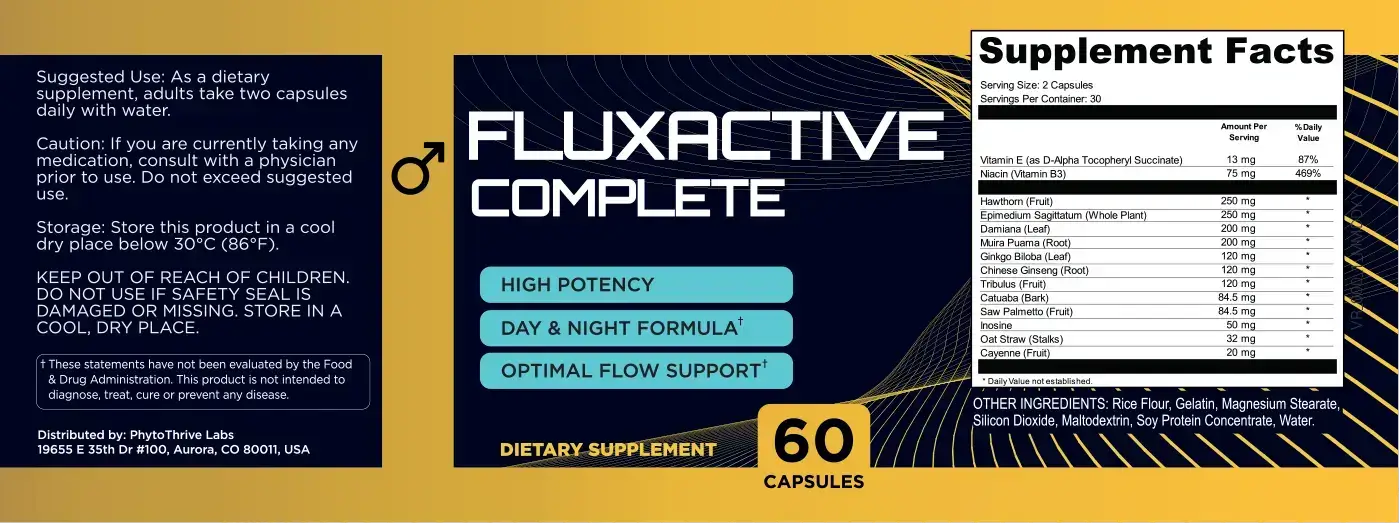 Fluxactive Complete Fluxactive Complete Supplement Facts